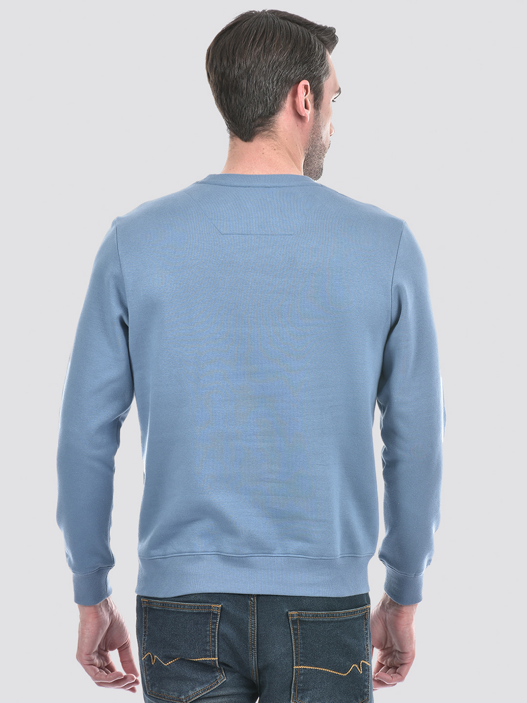 Numero Uno Men Brand Logo Blue Sweat Shirt